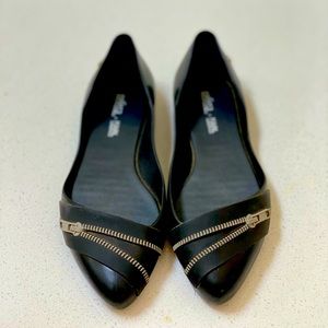 Women size 6 Melissa + Karl Lagerfeld rubber flats